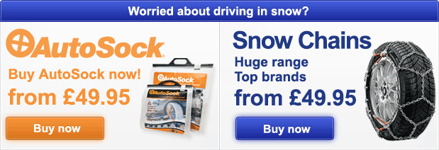 Worried about driving in the snow? Buy AutoSock or Snow Chains from �49.95